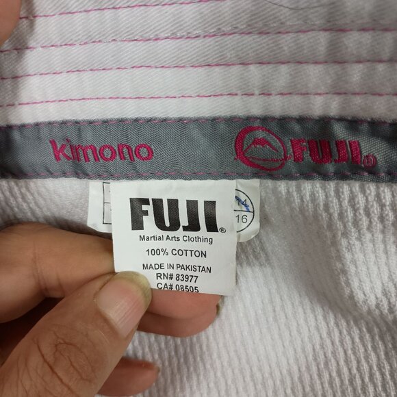 Fuji Champion Kimono W1 Jiu-Jitsu Gi Jacket Embroidered Cherry Blossom Cancer - Picture 5 of 14